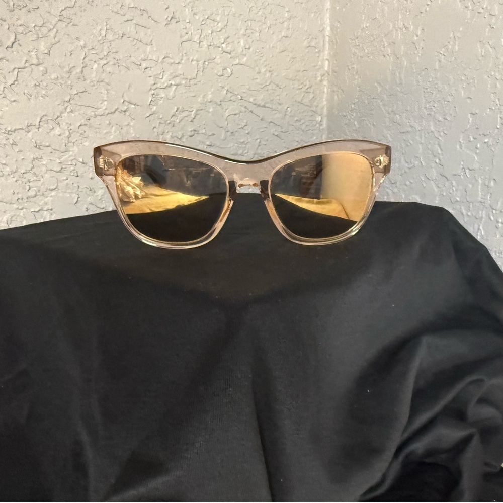 Oliver Peoples Brown and Gold Frame Glasses